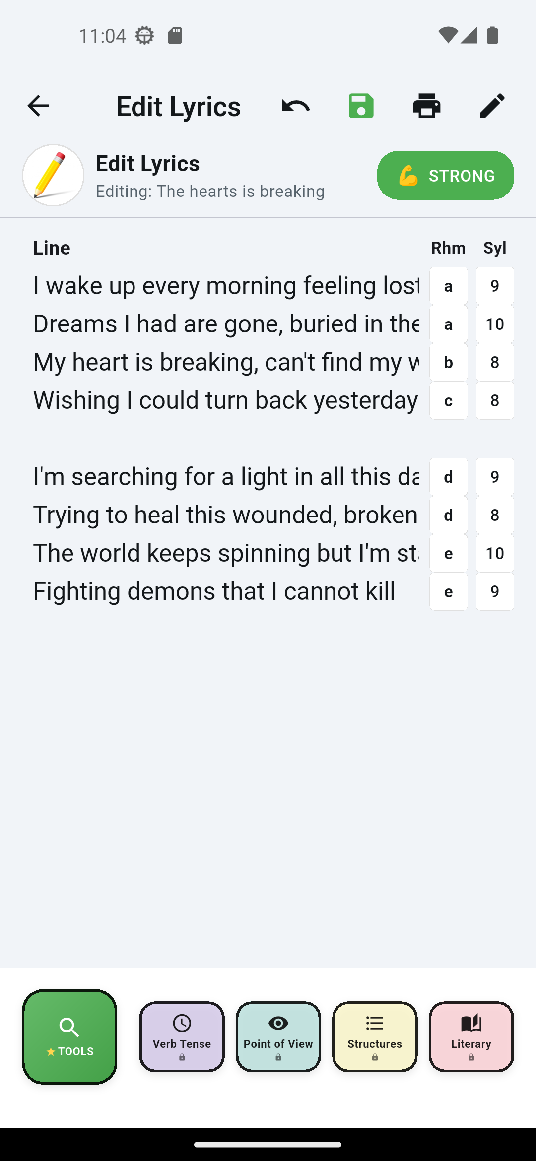 Lyrics Editor